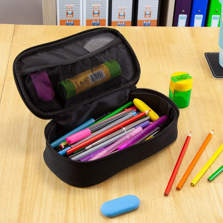 Black Large Capacity Pencil Case Organizer