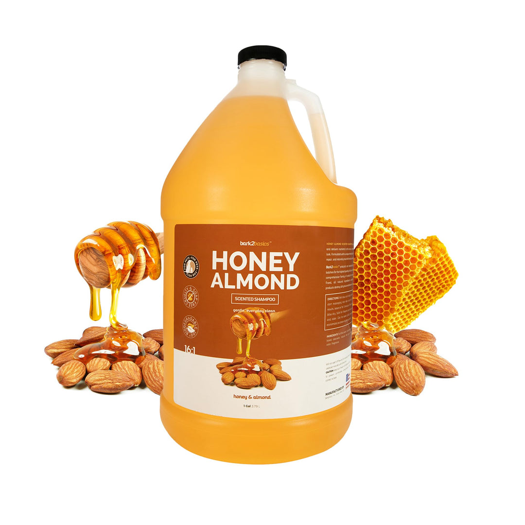 Bark2Basics Honey & Almond Dog Shampoo, 1 Gallon, 3.79 Litre - Unique Herbal Blend