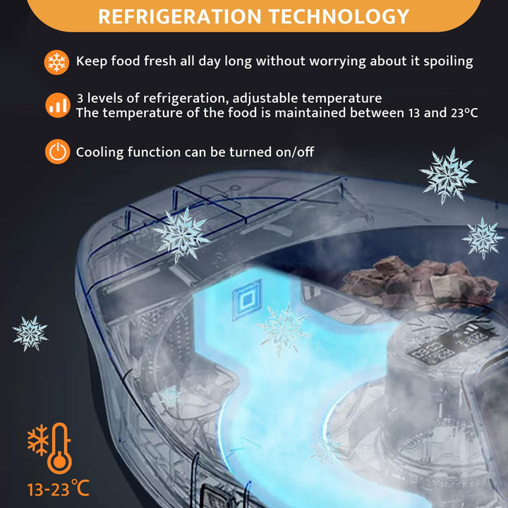 UBPET Automatic Cat Feeder Wet Food with Cooling, Semiconductor Refrigeration, with Timer