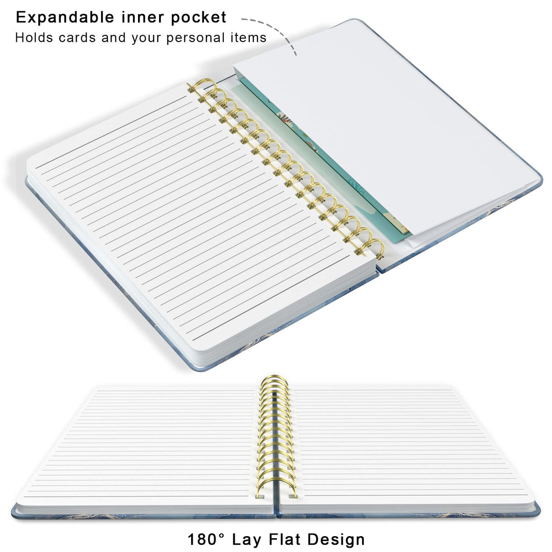 Marble Spiral Journal, Medium 6x8.4 in, 160 Pages