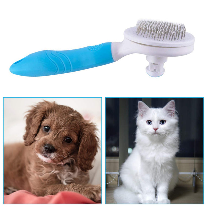 Cat Brush Self-Cleaning Slicker Brush Removes Undercoat Dog Brush Cat Brush Short to Long Hair Suitable Gentle Cat Brush Slicker Brush