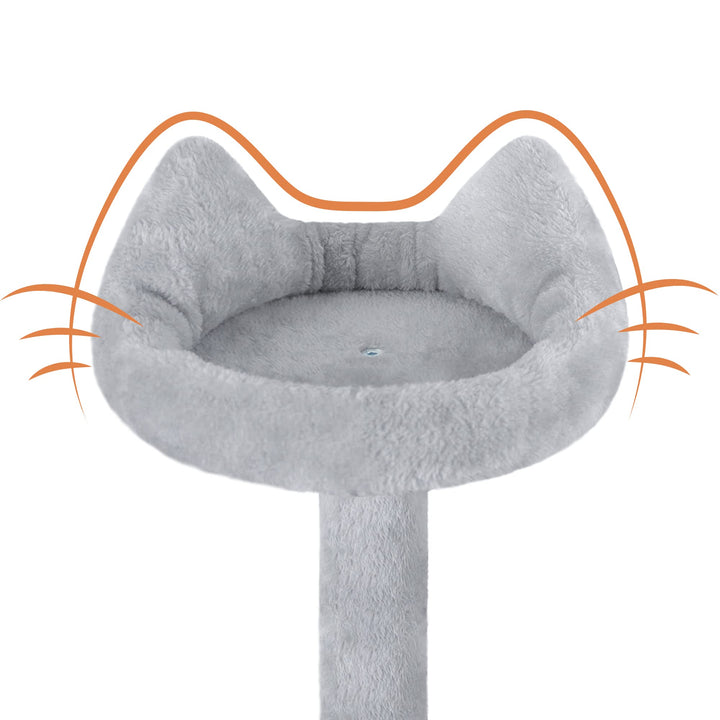 HOMIDEC Cat Tree, 151cm Cat Scratching Post Stable Cat Tower for Indoor Cat, Activity Centre Cat Climbing Tree with 2 Cat Houses