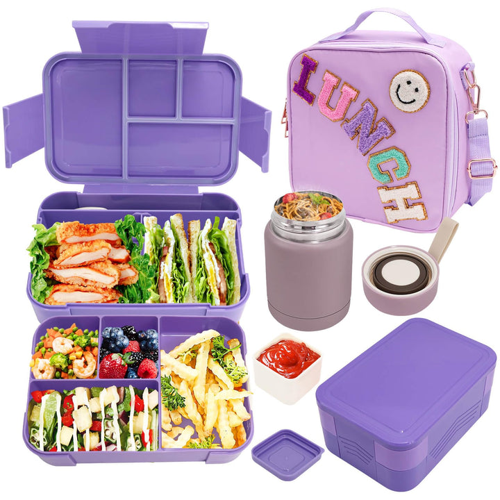 Girls' Purple Insulated Bento Lunch Box