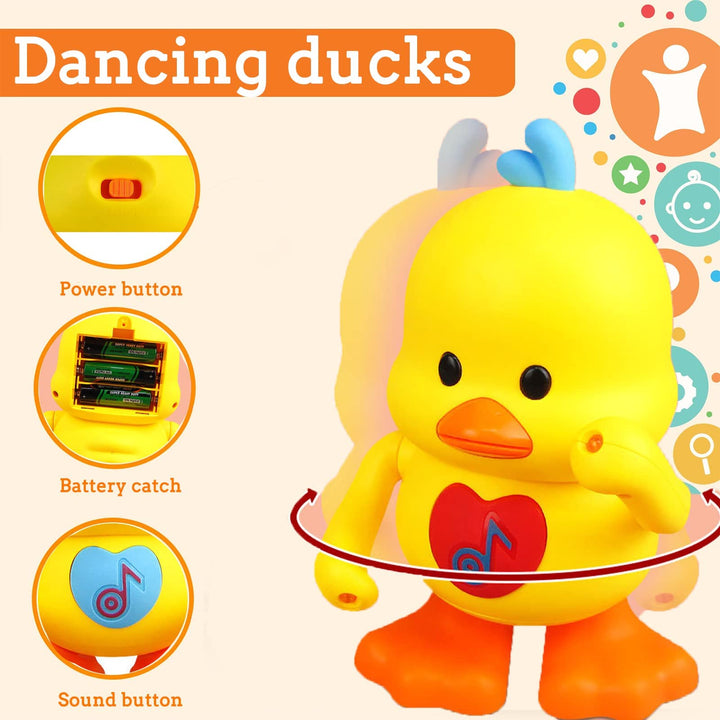 Dancing Duck Toy, Baby Crawling Walking Musical Toys