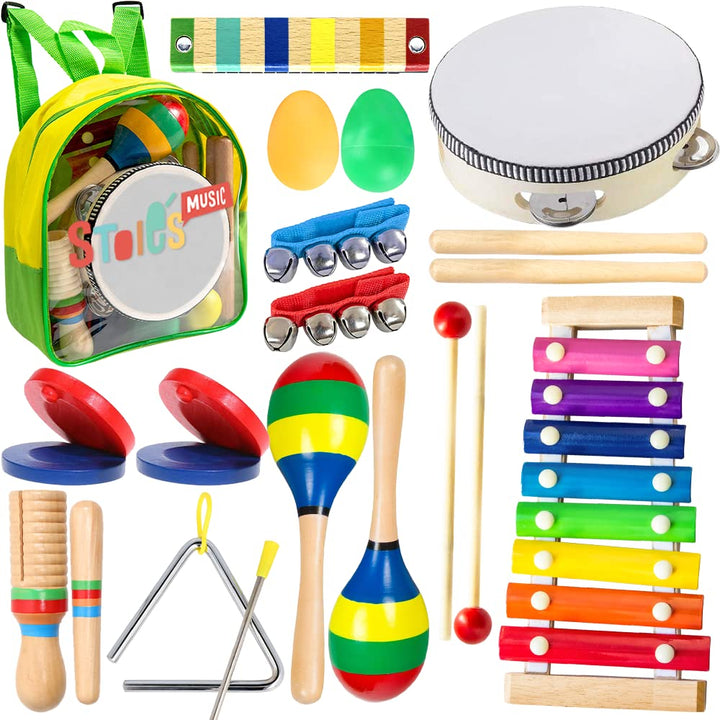 19 pcs Kids Musical Instruments for 3 year old