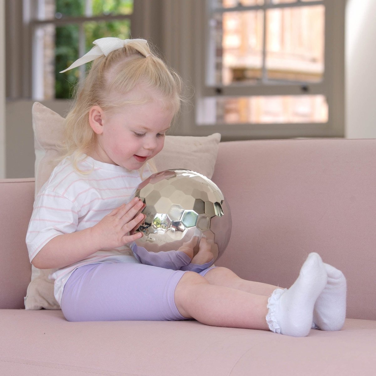 Sensory Steel Tumble Ball – Baby Toys & Activity Equipment for children, available at Learning Bugs UK
