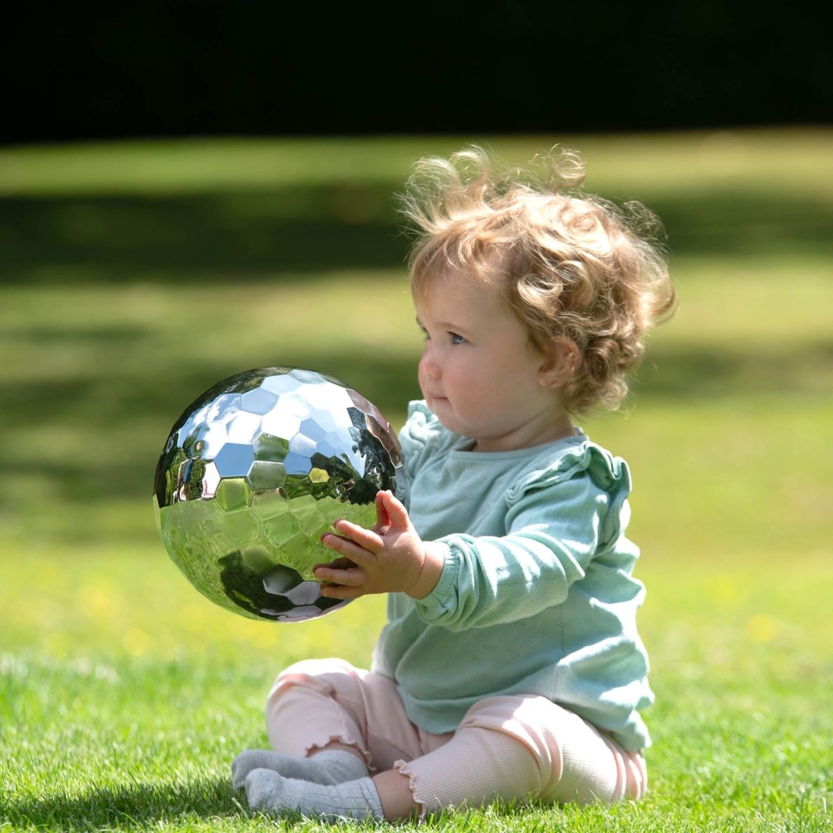 Sensory Steel Tumble Ball – Baby Toys & Activity Equipment for children, available at Learning Bugs UK