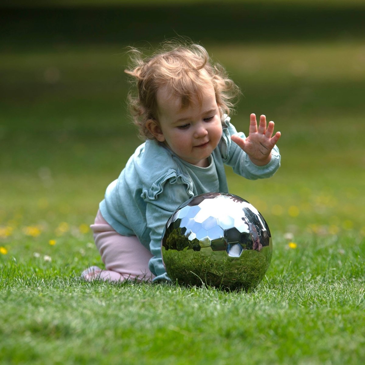 Sensory Steel Tumble Ball – Baby Toys & Activity Equipment for children, available at Learning Bugs UK