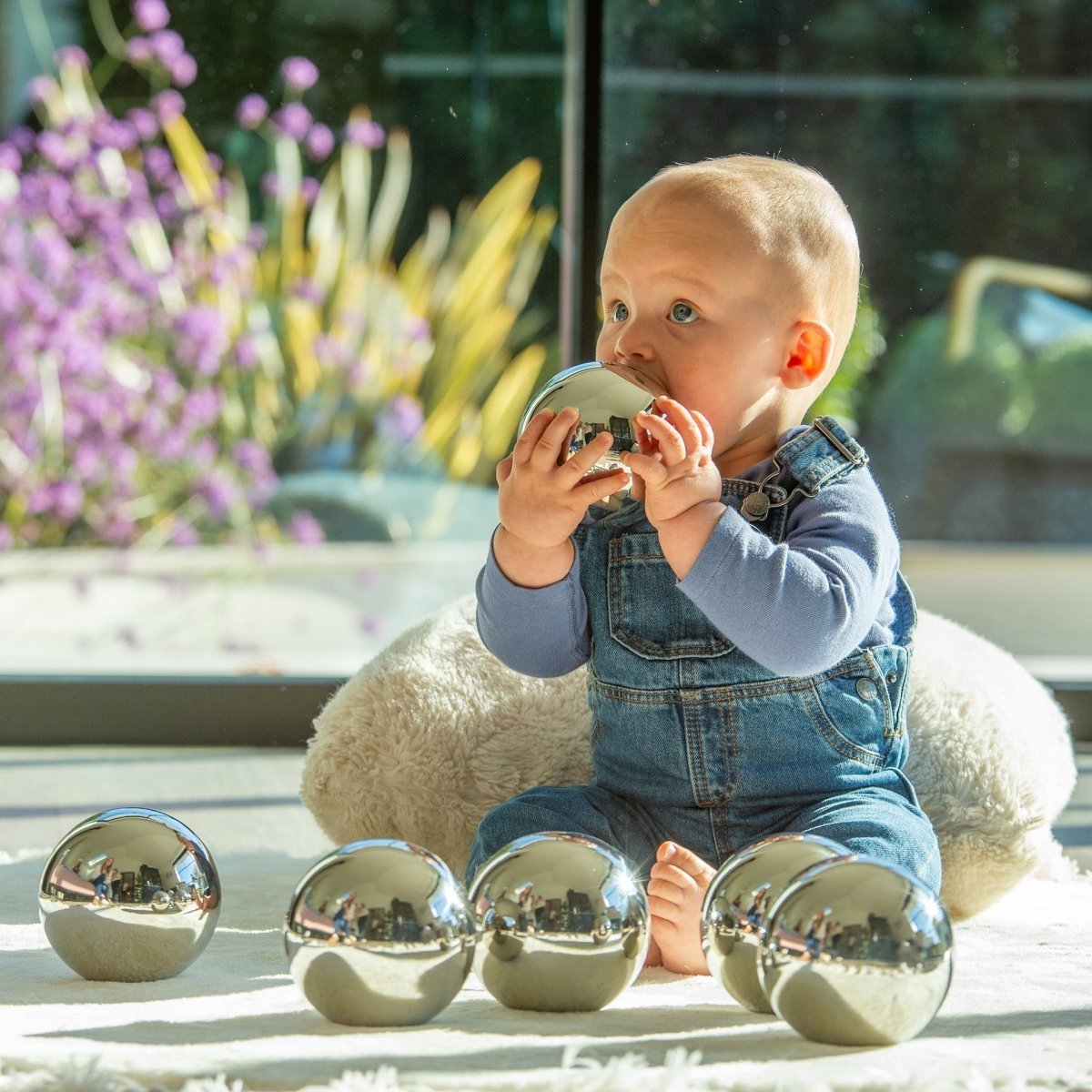 Sensory Steel Mystery Balls – Baby Toys & Activity Equipment for children, available at Learning Bugs UK