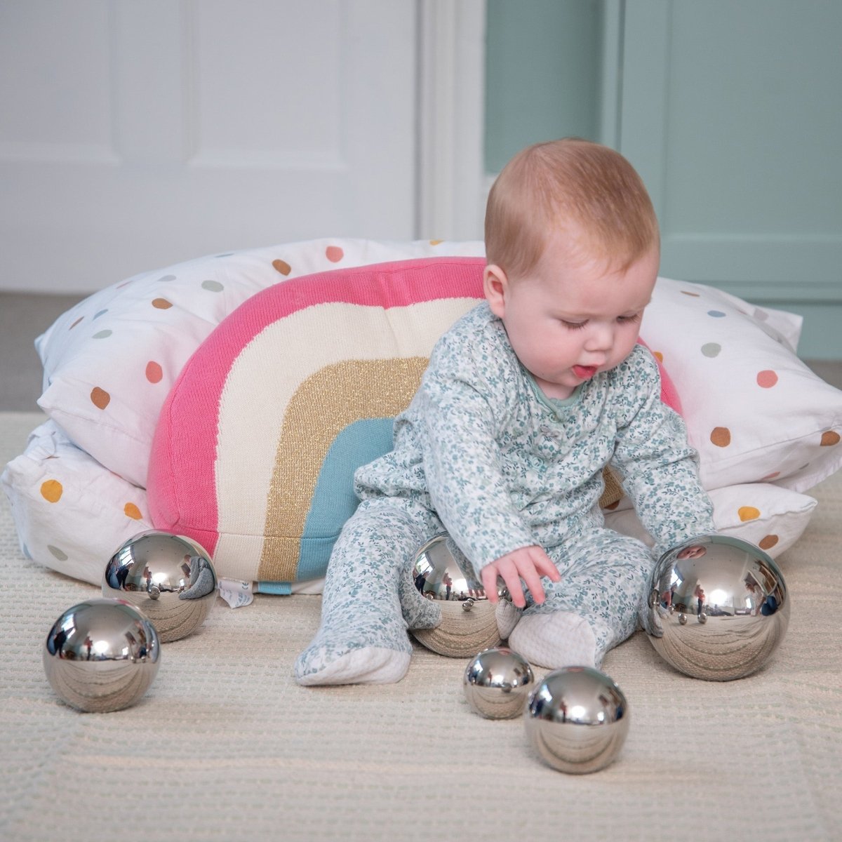Sensory Steel Sound Balls – Sensory Reflective - Balls for children, available at Learning Bugs UK