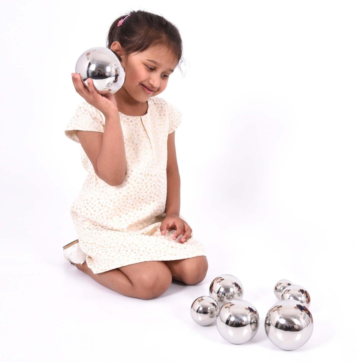 Sensory Steel Sound Balls – Sensory Reflective - Balls for children, available at Learning Bugs UK