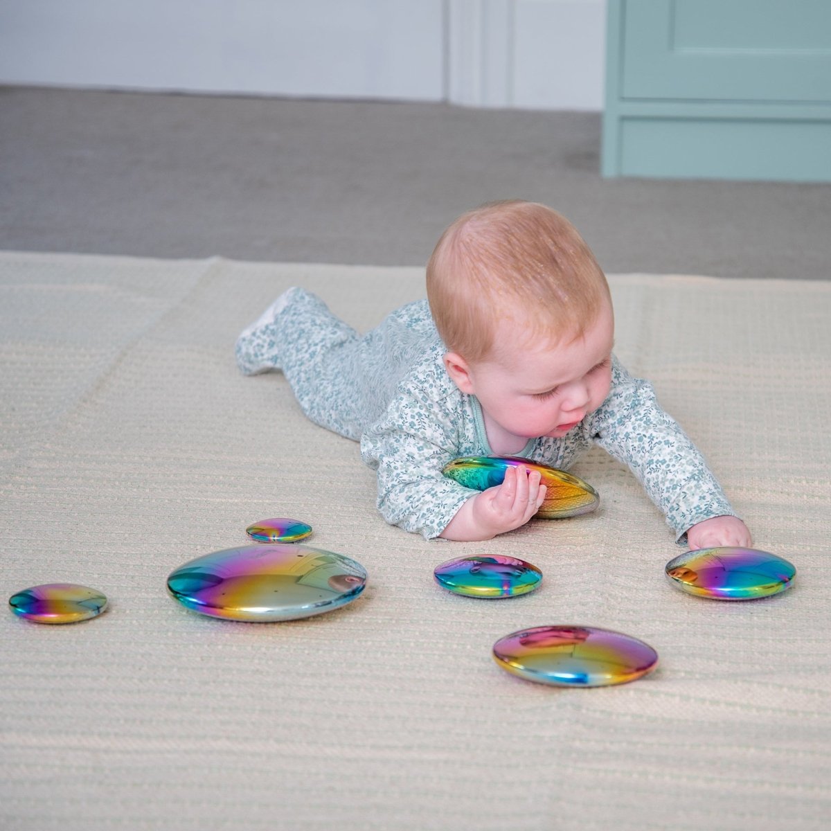 Sensory Steel Colour Burst Buttons – Sensory Reflective - Buttons for children, available at Learning Bugs UK