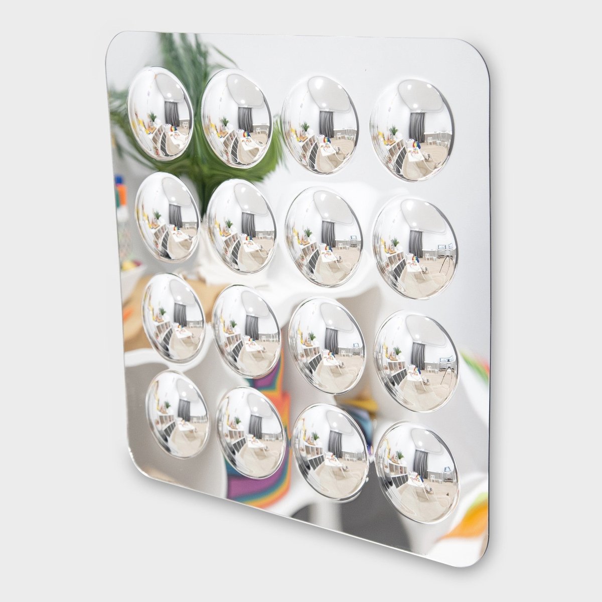 Large 16-Domed Acrylic Mirror Panel – for children, available at Learning Bugs UK