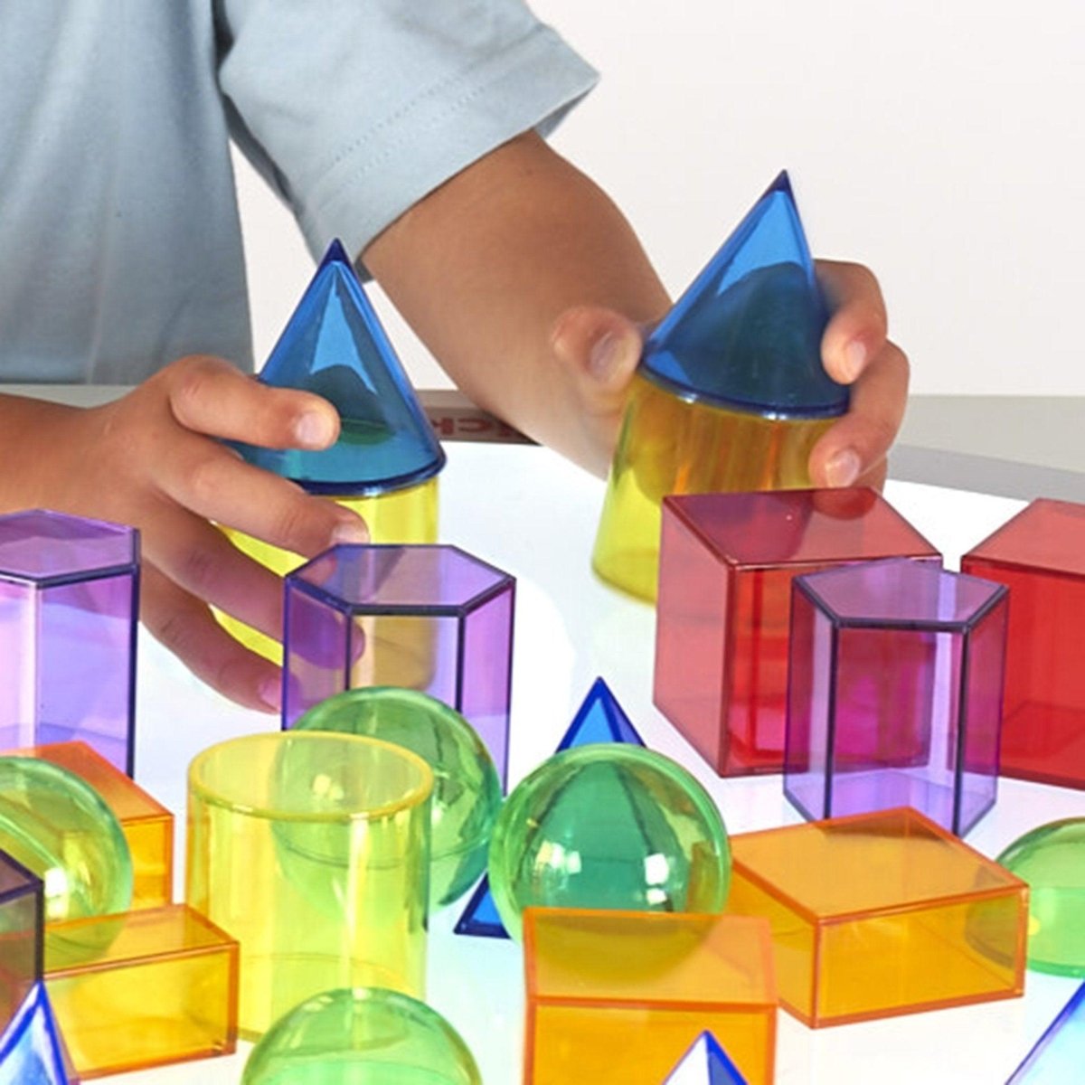 Translucent Geometric Shapes – Baby Toys & Activity Equipment for children, available at Learning Bugs UK