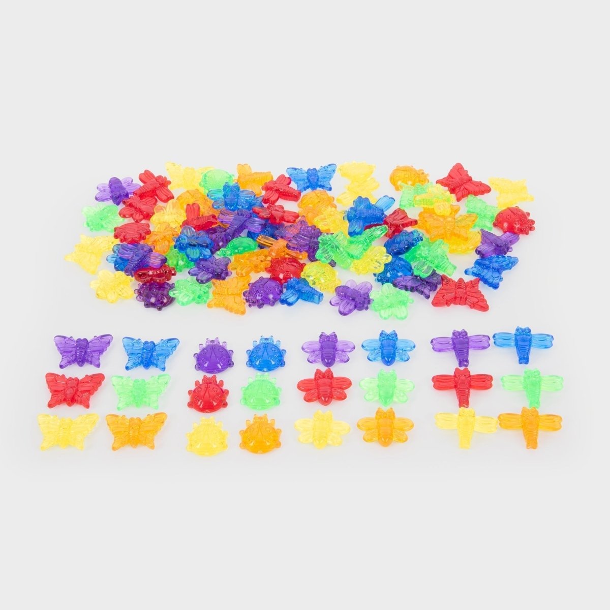 Translucent Colour Bugs - Pack of 96 – Baby Toys & Activity Equipment for children, available at Learning Bugs UK