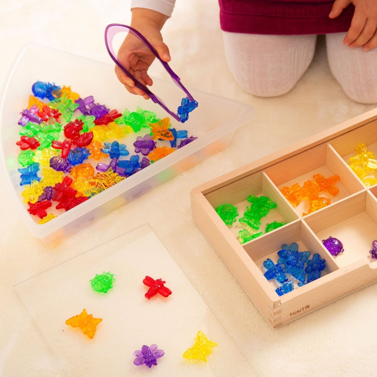 Translucent Colour Bugs - Pack of 96 – Baby Toys & Activity Equipment for children, available at Learning Bugs UK