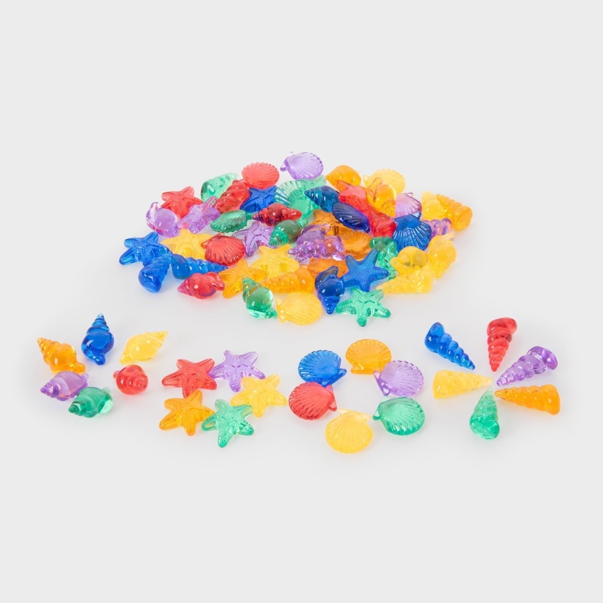 Translucent Colour Shells - Pack of 72 – Baby Toys & Activity Equipment for children, available at Learning Bugs UK