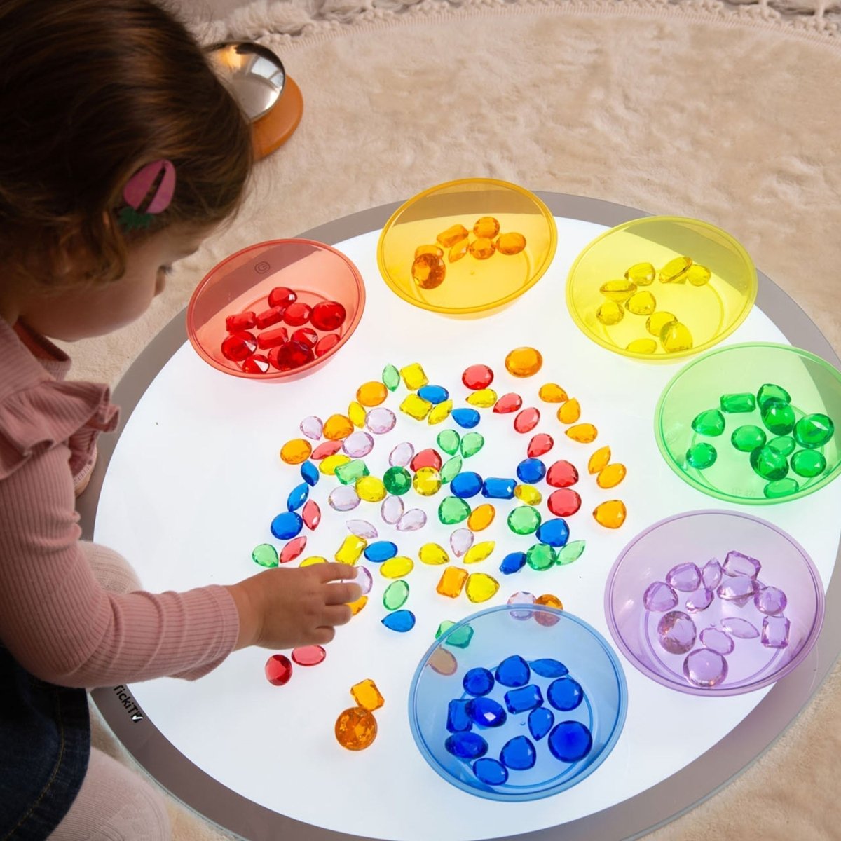 Translucent Colour Jewels - Pack of 144 – Baby Toys & Activity Equipment for children, available at Learning Bugs UK