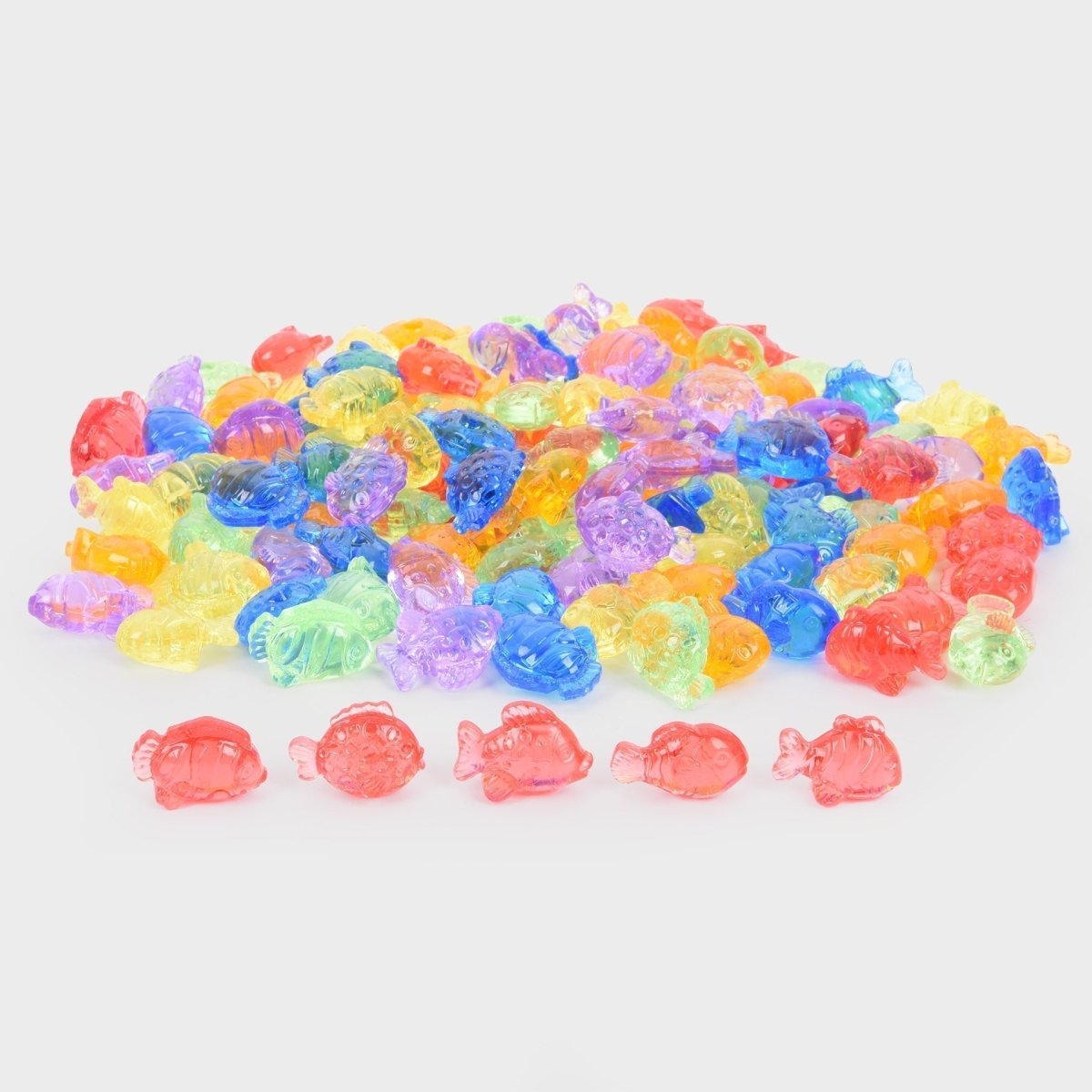 Translucent Colour Fish - Pack of 120 – Baby Toys & Activity Equipment for children, available at Learning Bugs UK