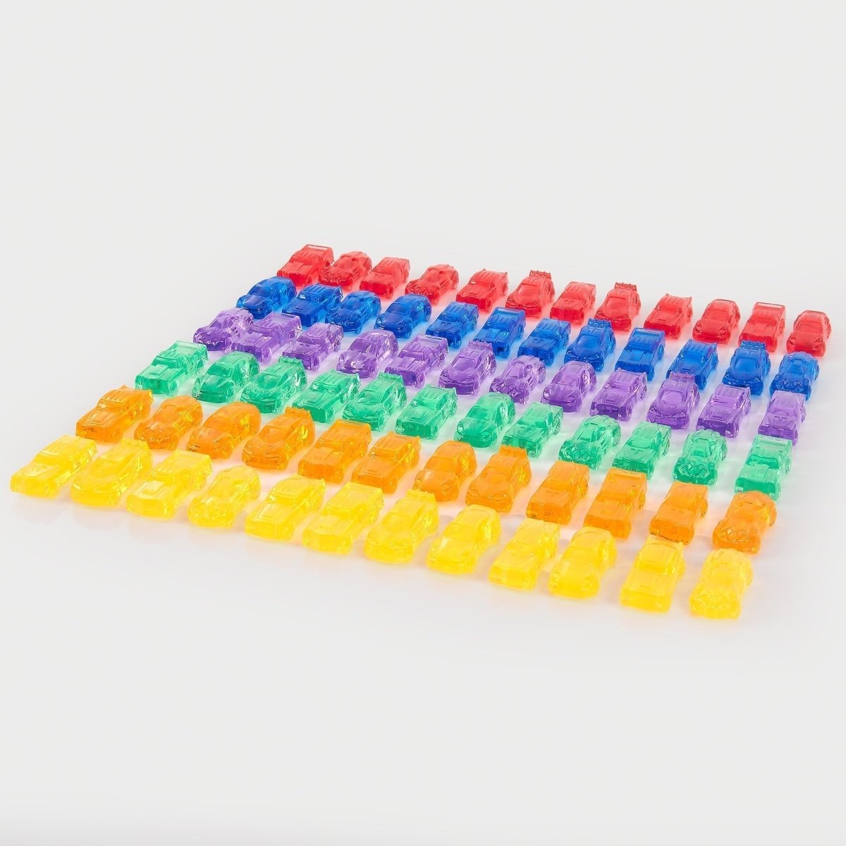 Translucent Colour Cars - Pack of 72 – Baby Toys & Activity Equipment for children, available at Learning Bugs UK