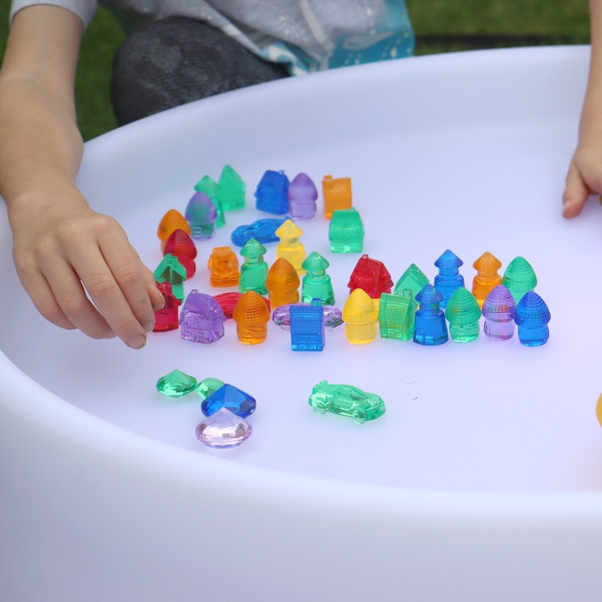 Translucent Colour Homes - Pack of 72 – Baby Toys & Activity Equipment for children, available at Learning Bugs UK