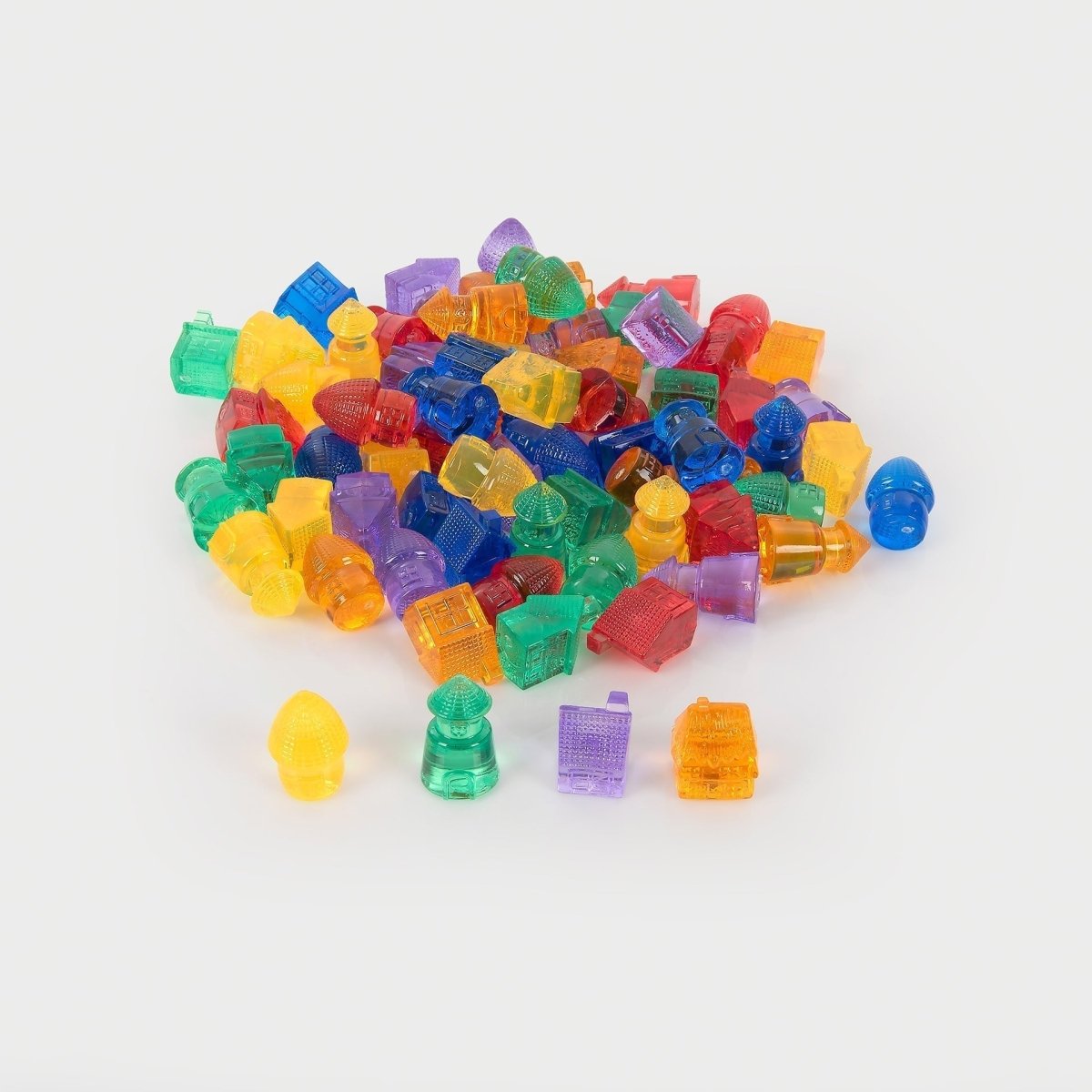 Translucent Colour Homes - Pack of 72 – Baby Toys & Activity Equipment for children, available at Learning Bugs UK
