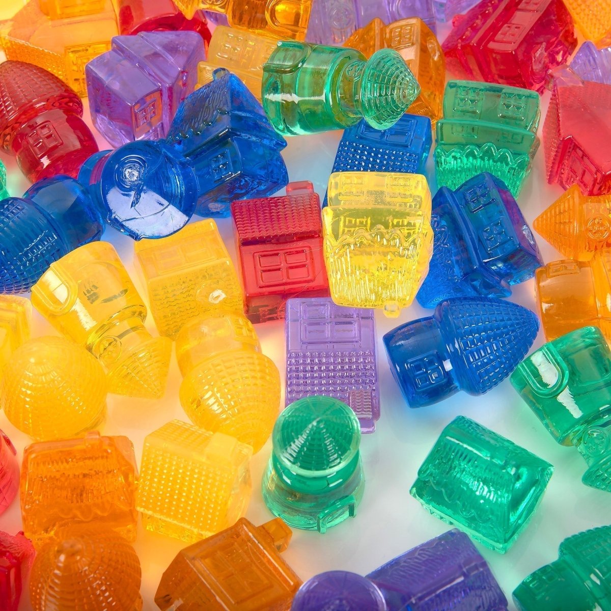 Translucent Colour Homes - Pack of 72 – Baby Toys & Activity Equipment for children, available at Learning Bugs UK