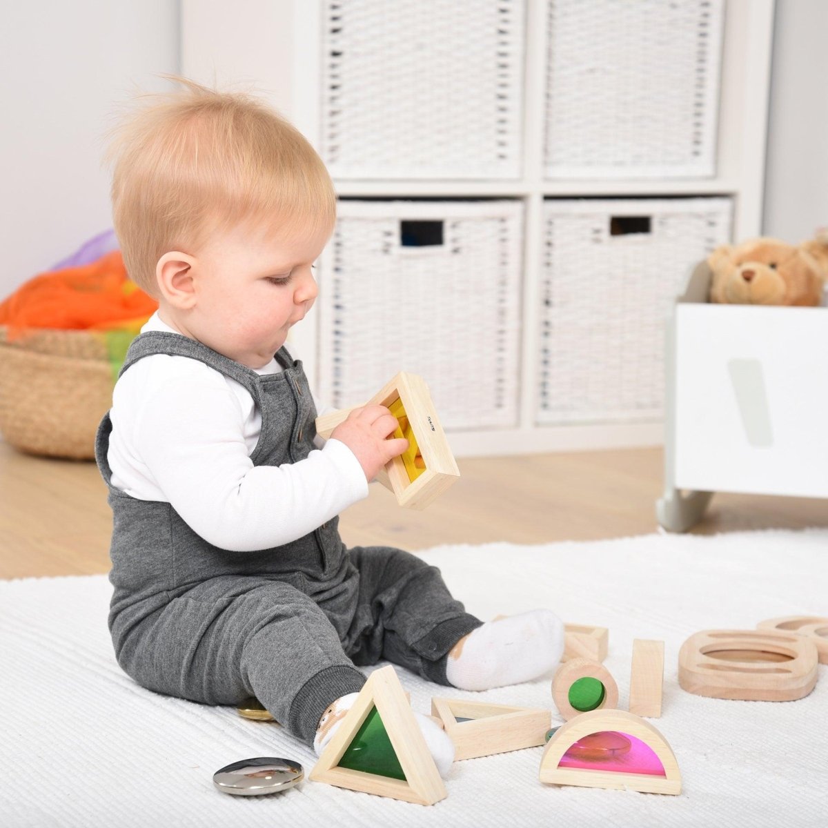Rainbow Block Set – Block Set - Colour for children, available at Learning Bugs UK