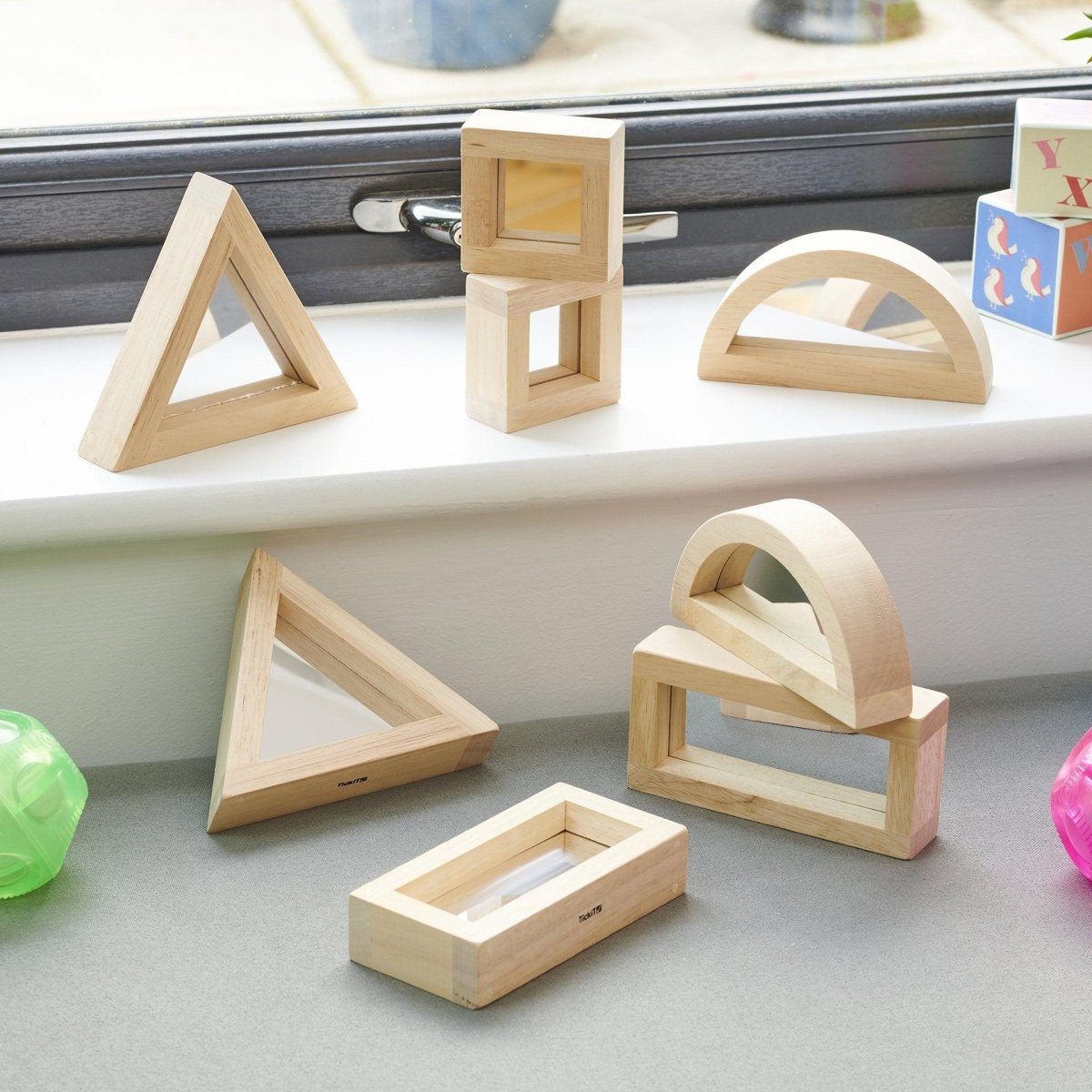 Large Mirror Blocks – Block Set - Mirror for children, available at Learning Bugs UK