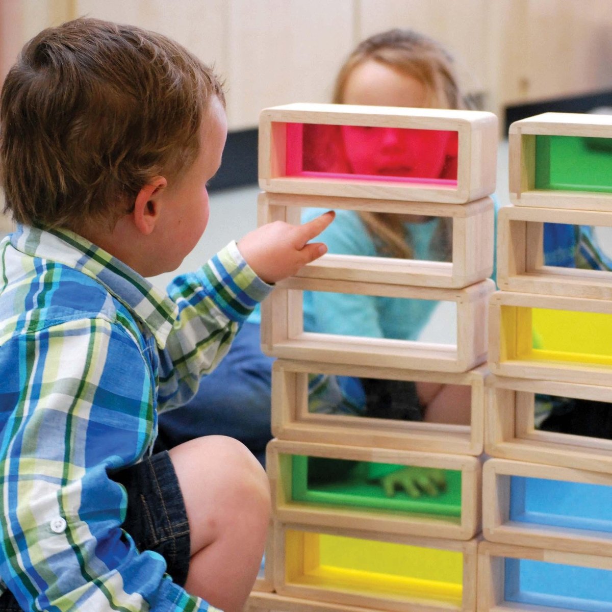 Rainbow Bricks – Block Set - Colour for children, available at Learning Bugs UK