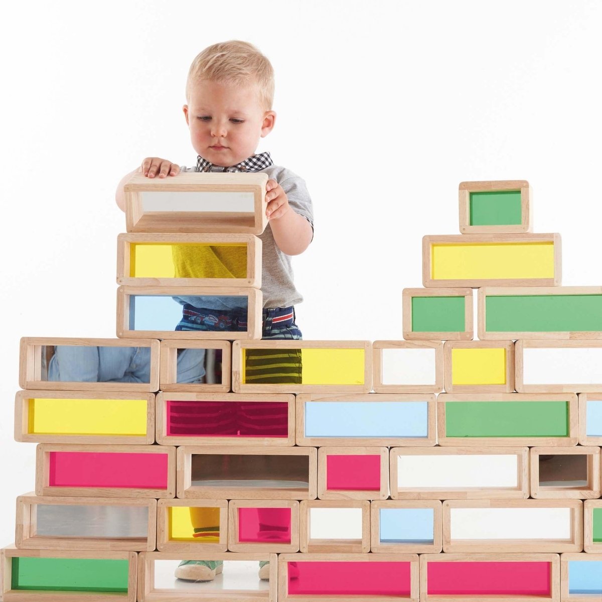 Rainbow Bricks – Block Set - Colour for children, available at Learning Bugs UK