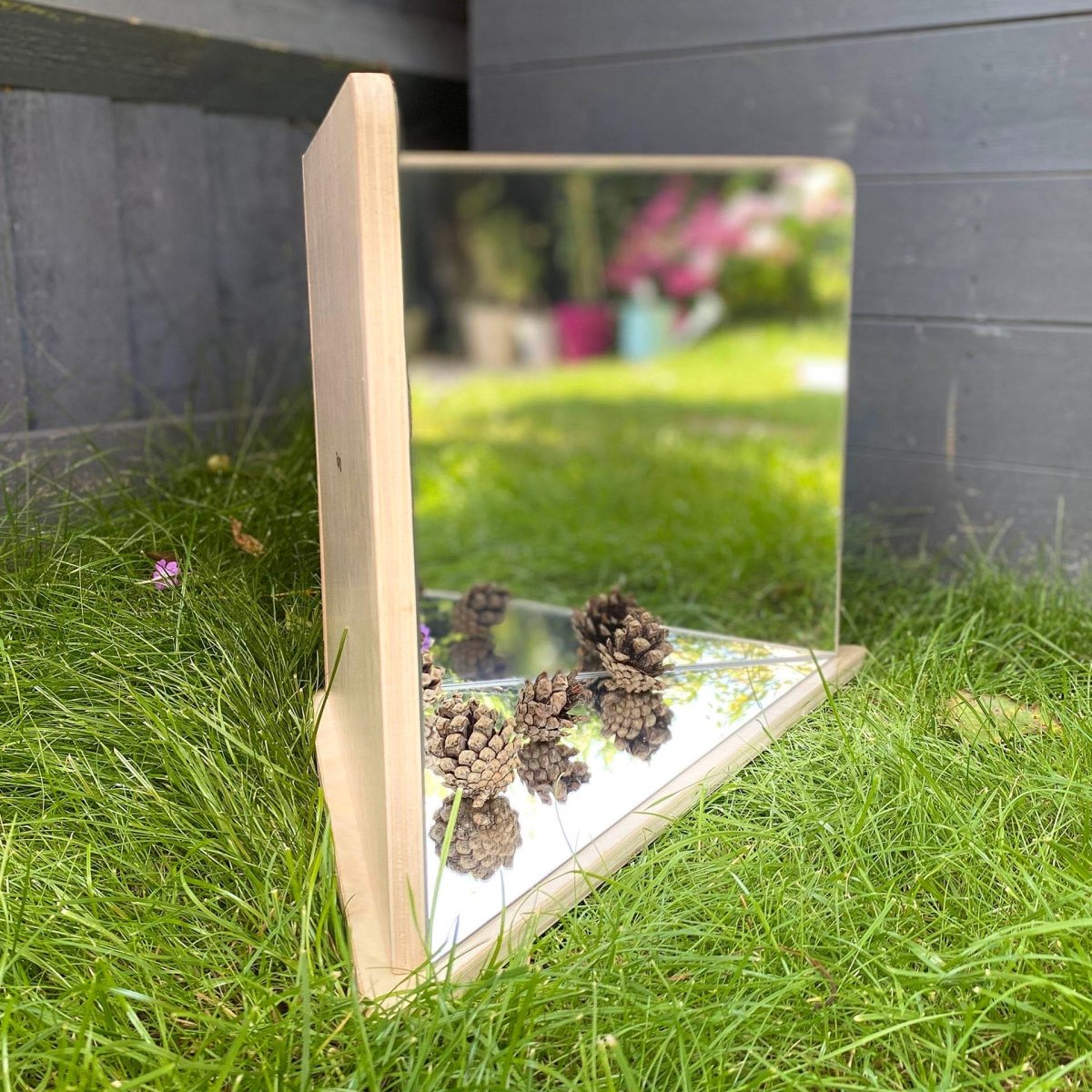 Wooden 4-Way Mirror – Baby Toys & Activity Equipment for children, available at Learning Bugs UK