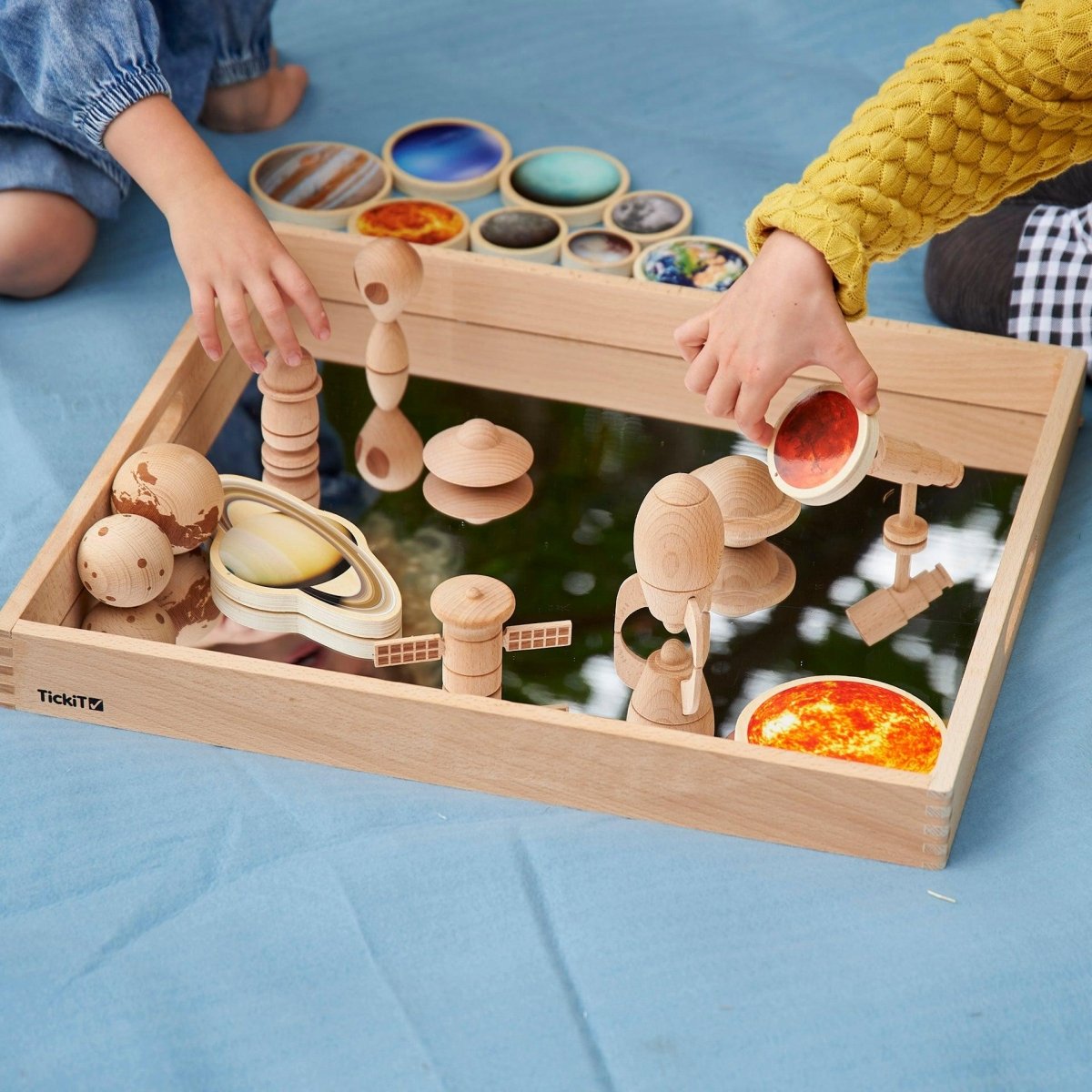 Wooden Mirror Tray – Baby Toys & Activity Equipment for children, available at Learning Bugs UK