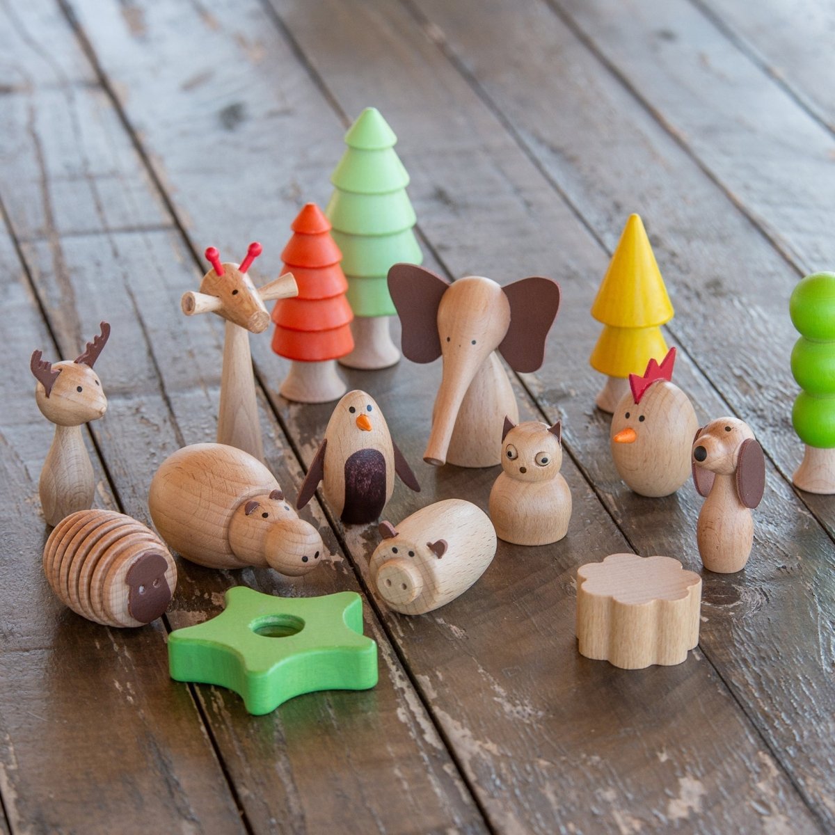 Wooden Animal Friends – Baby Toys & Activity Equipment for children, available at Learning Bugs UK