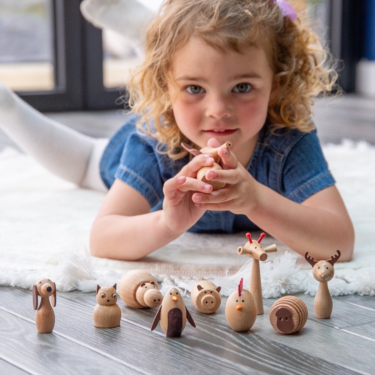 Wooden Animal Friends – Baby Toys & Activity Equipment for children, available at Learning Bugs UK