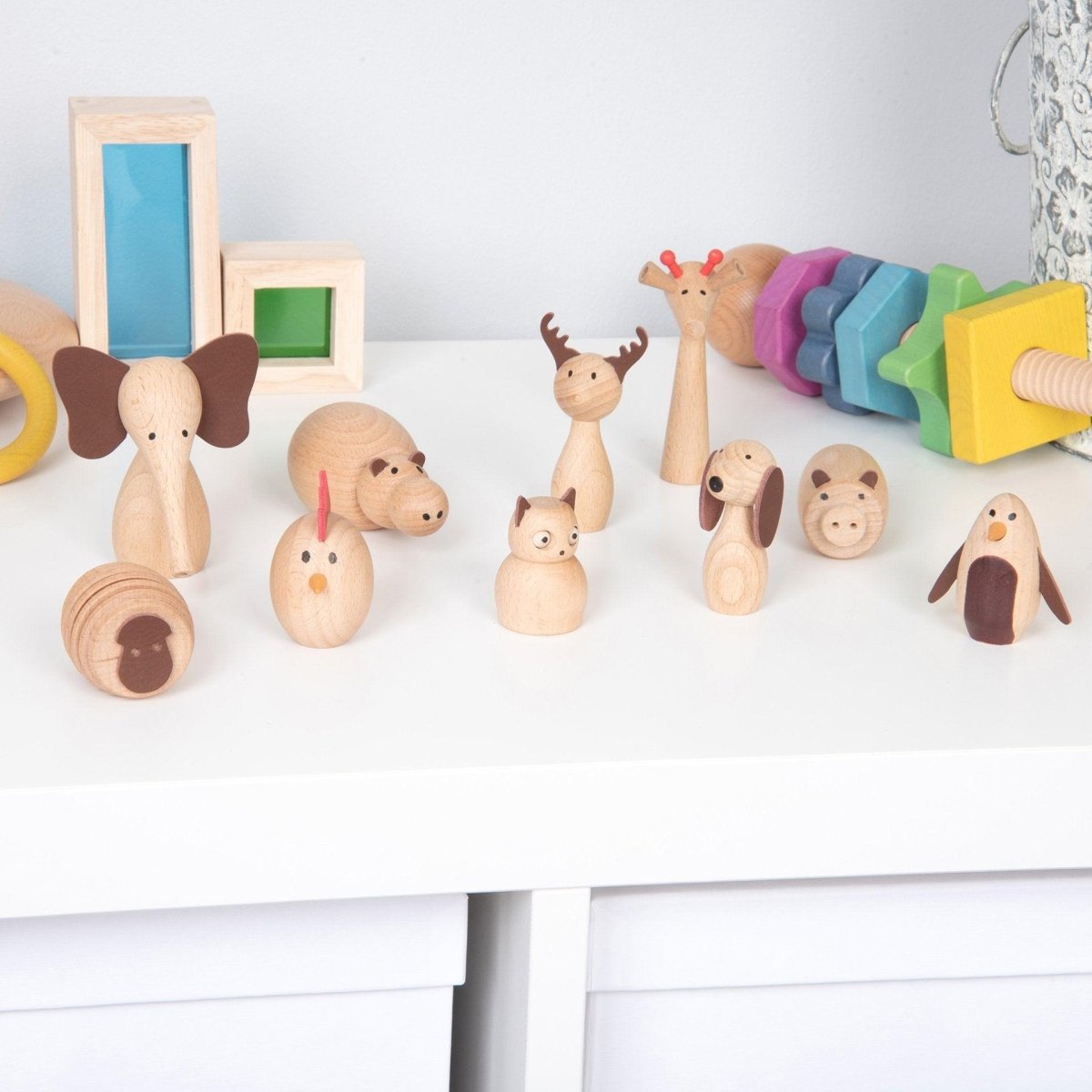 Wooden Animal Friends – Baby Toys & Activity Equipment for children, available at Learning Bugs UK