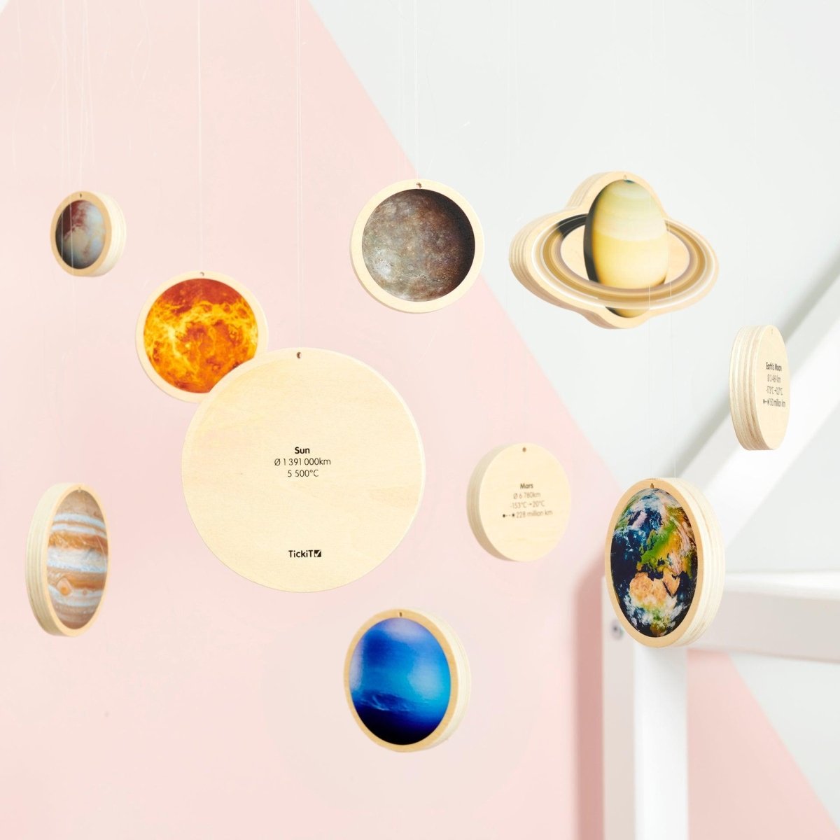 Wooden Solar System Discs – Baby Toys & Activity Equipment for children, available at Learning Bugs UK
