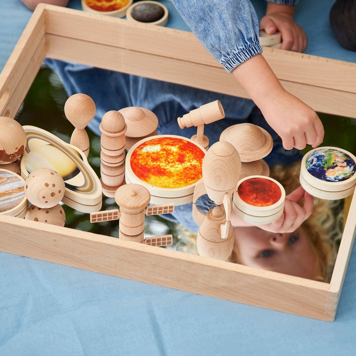 Wooden Solar System Discs – Baby Toys & Activity Equipment for children, available at Learning Bugs UK