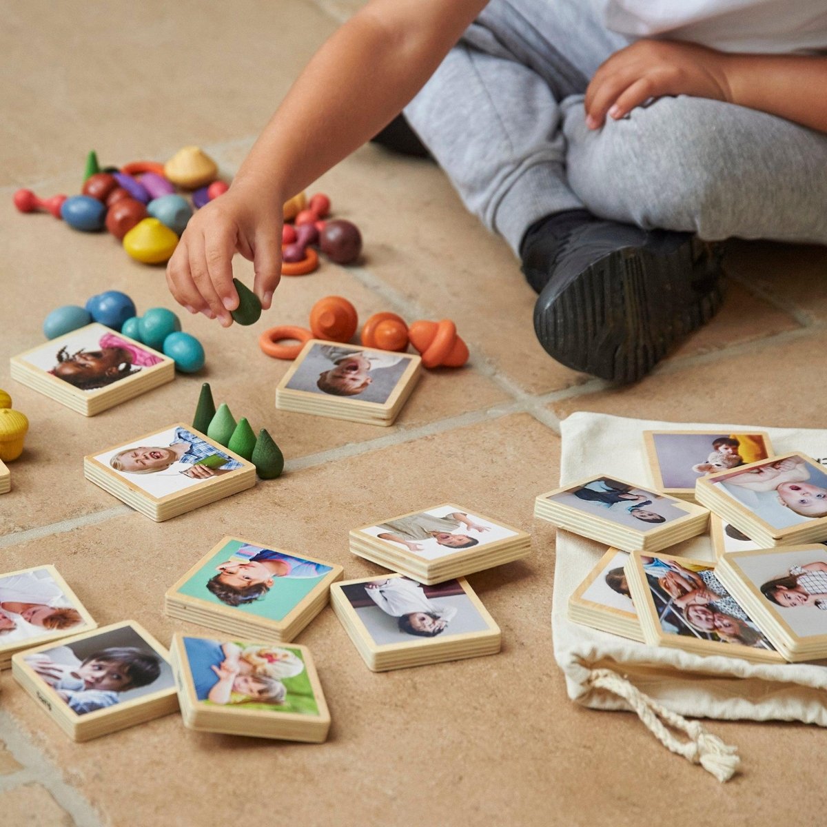 My Emotions Wooden Tiles – Baby Toys & Activity Equipment for children, available at Learning Bugs UK