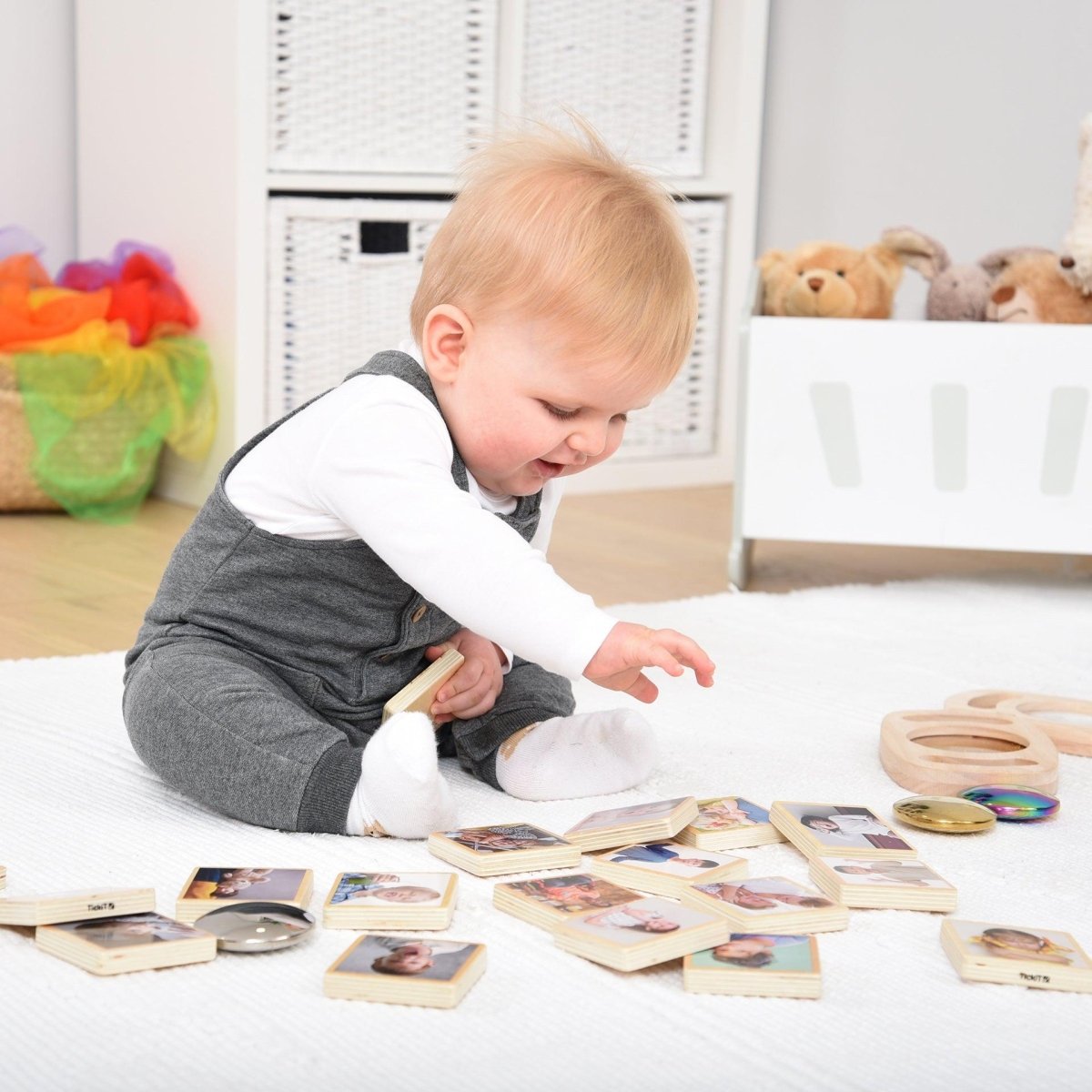 My Emotions Wooden Tiles – Baby Toys & Activity Equipment for children, available at Learning Bugs UK