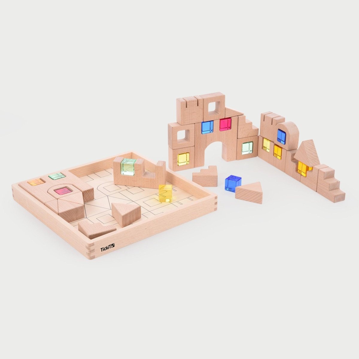 Wooden Building Gem Blocks – Baby Toys & Activity Equipment for children, available at Learning Bugs UK