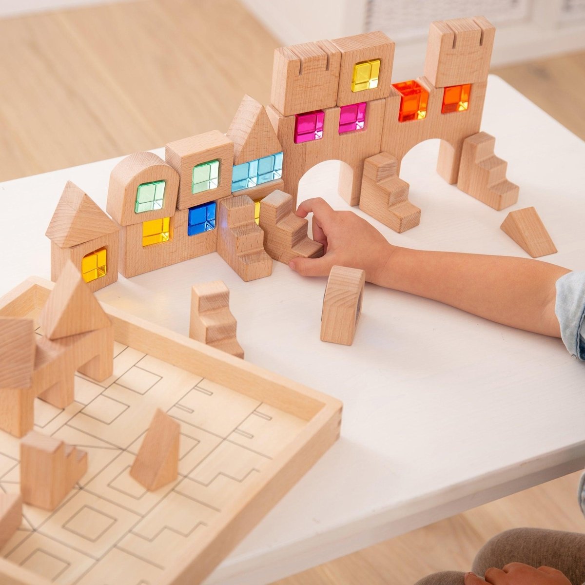 Wooden Building Gem Blocks – Baby Toys & Activity Equipment for children, available at Learning Bugs UK