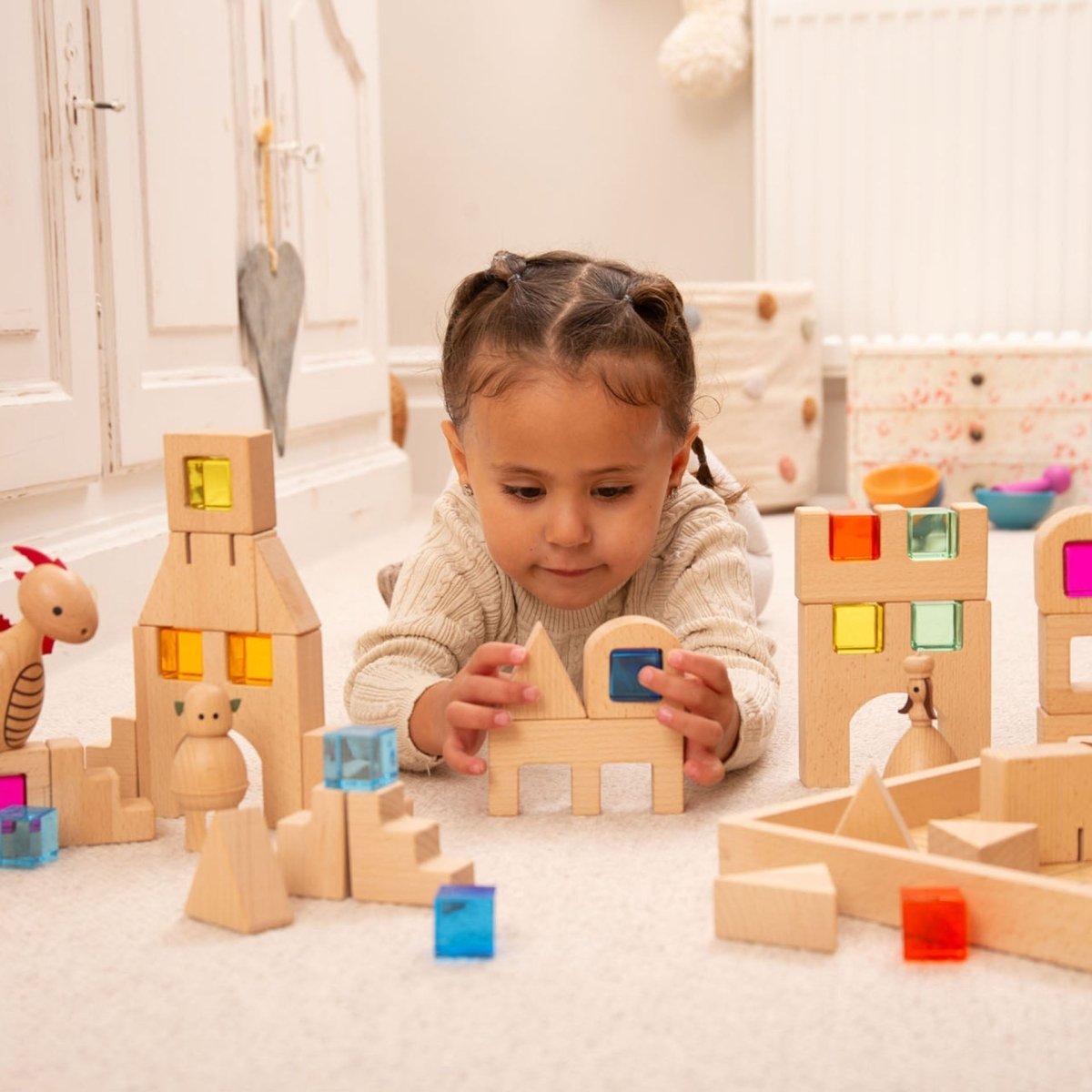 Wooden Building Gem Blocks – Baby Toys & Activity Equipment for children, available at Learning Bugs UK