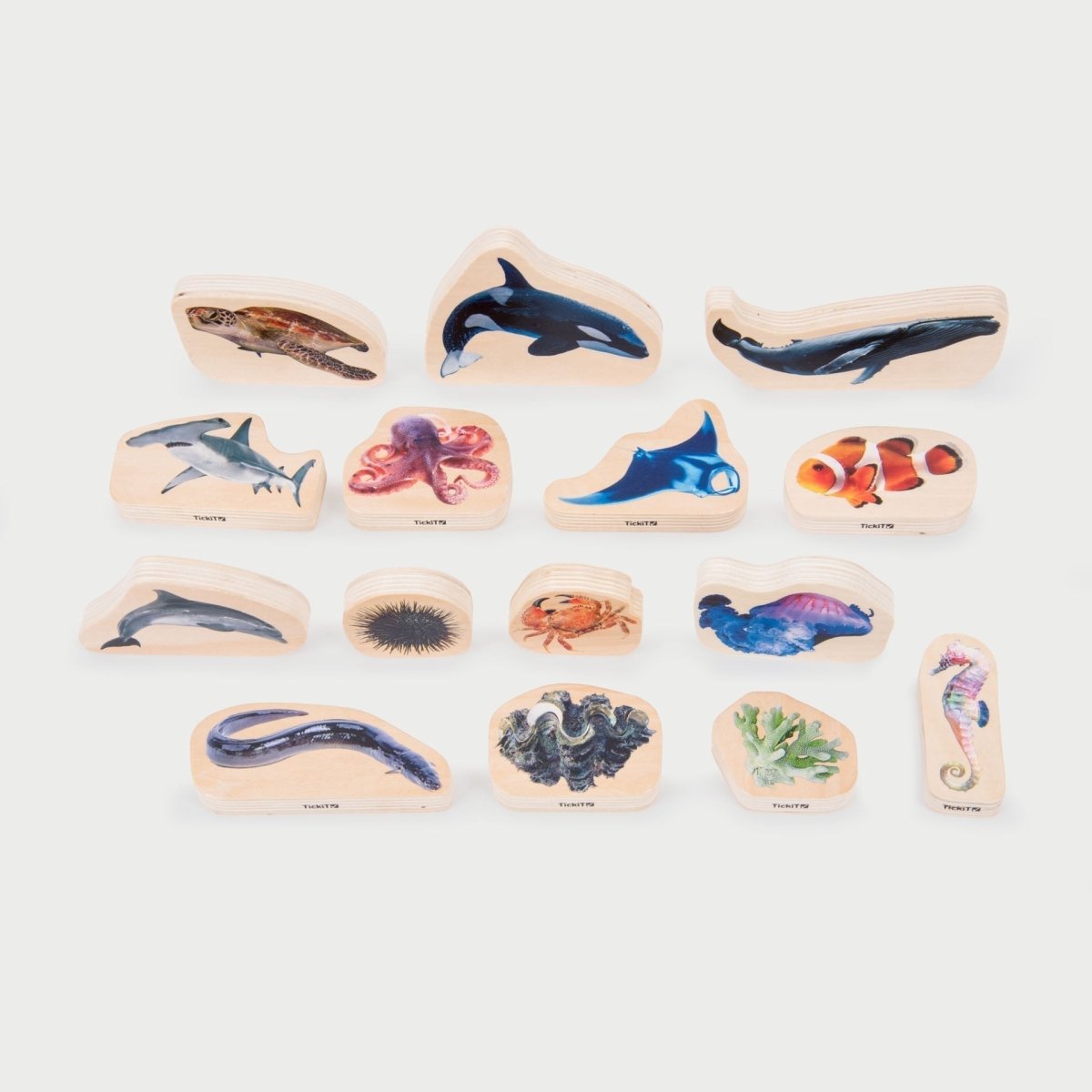 Wooden Sea Life Blocks – Baby Toys & Activity Equipment for children, available at Learning Bugs UK
