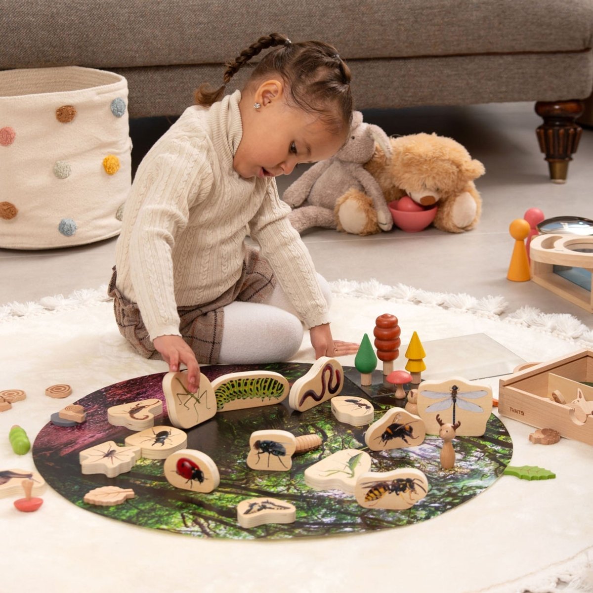 Wooden Minibeast Blocks – Baby Toys & Activity Equipment for children, available at Learning Bugs UK