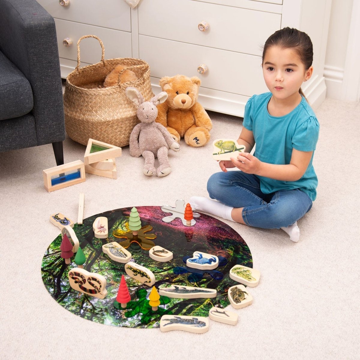 Wooden Reptile & Amphibian Blocks – Baby Toys & Activity Equipment for children, available at Learning Bugs UK