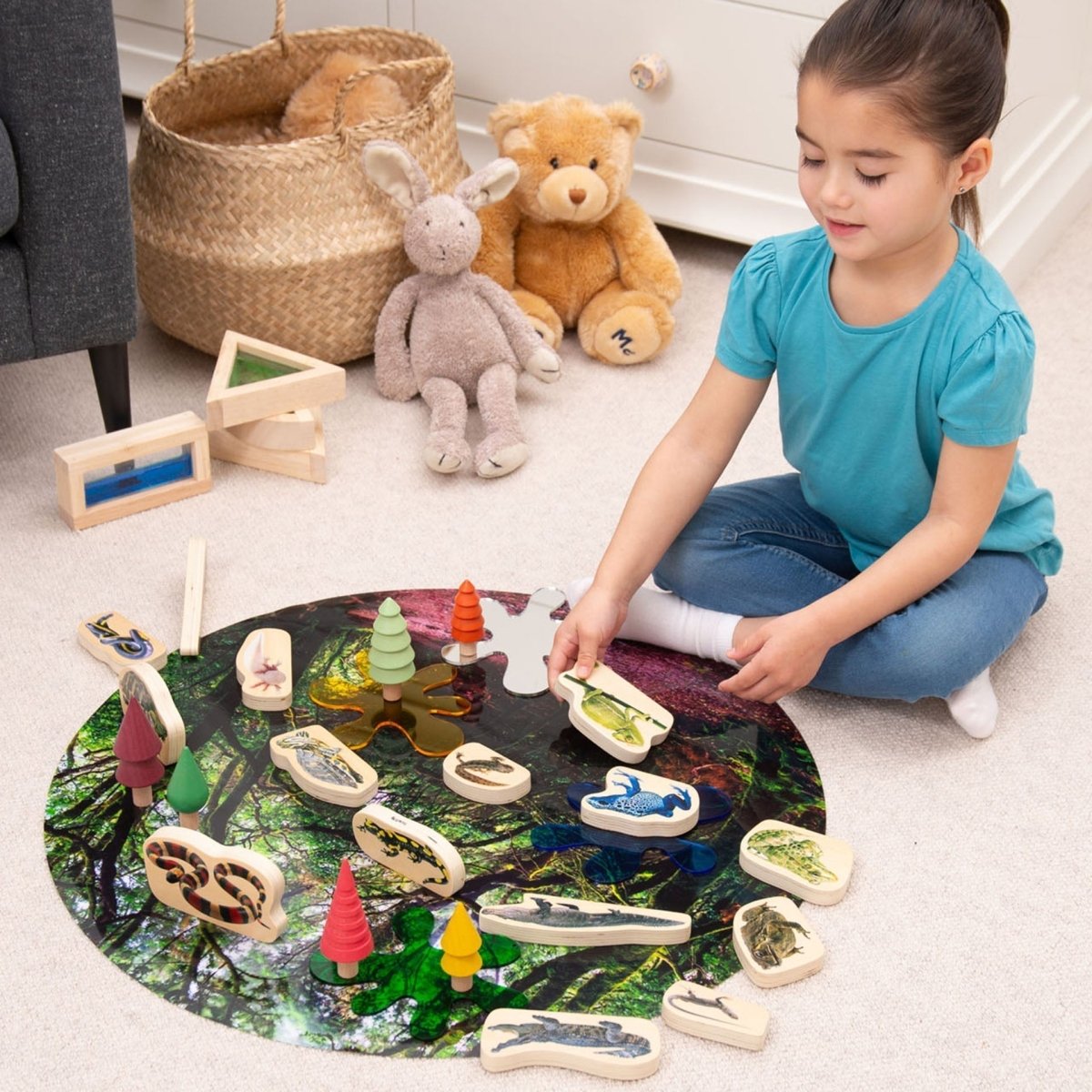 Wooden Reptile & Amphibian Blocks – Baby Toys & Activity Equipment for children, available at Learning Bugs UK