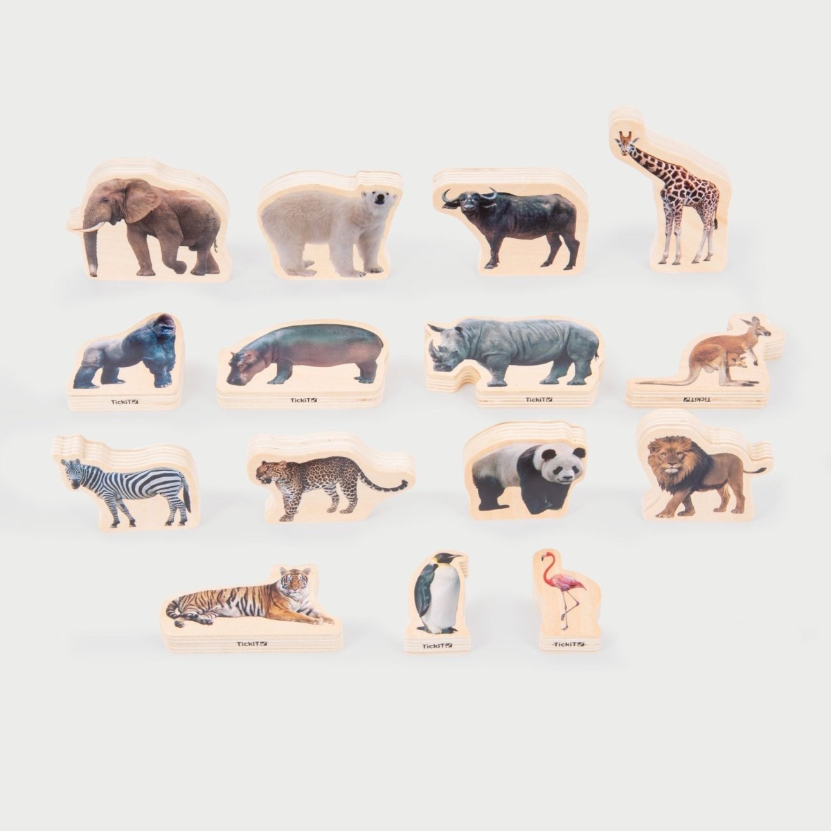 Wooden Wild Animal Blocks – Baby Toys & Activity Equipment for children, available at Learning Bugs UK