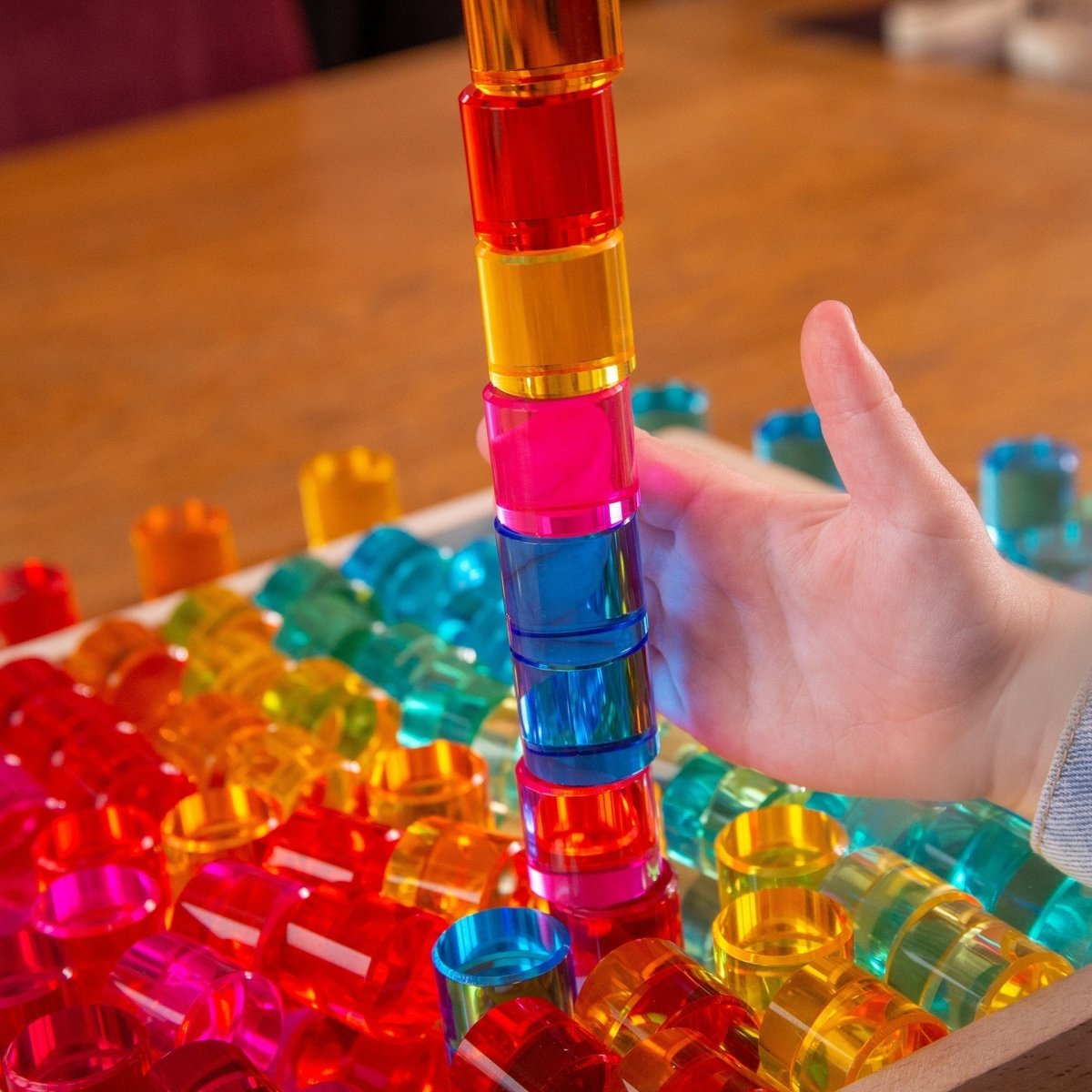 Gem Circle Mirror Tray – Baby Toys & Activity Equipment for children, available at Learning Bugs UK