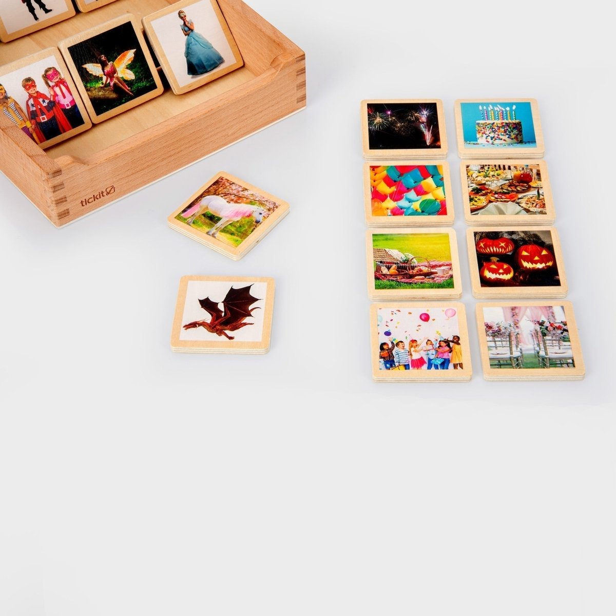 Wooden Story Tiles – Baby Toys & Activity Equipment for children, available at Learning Bugs UK